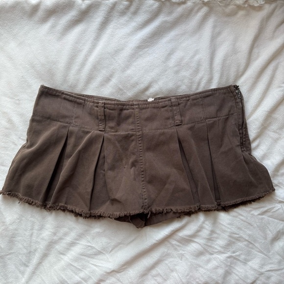 NWT Y2K Grunge Free People Pleated Micro Mini Skort - Picture 3 of 12
